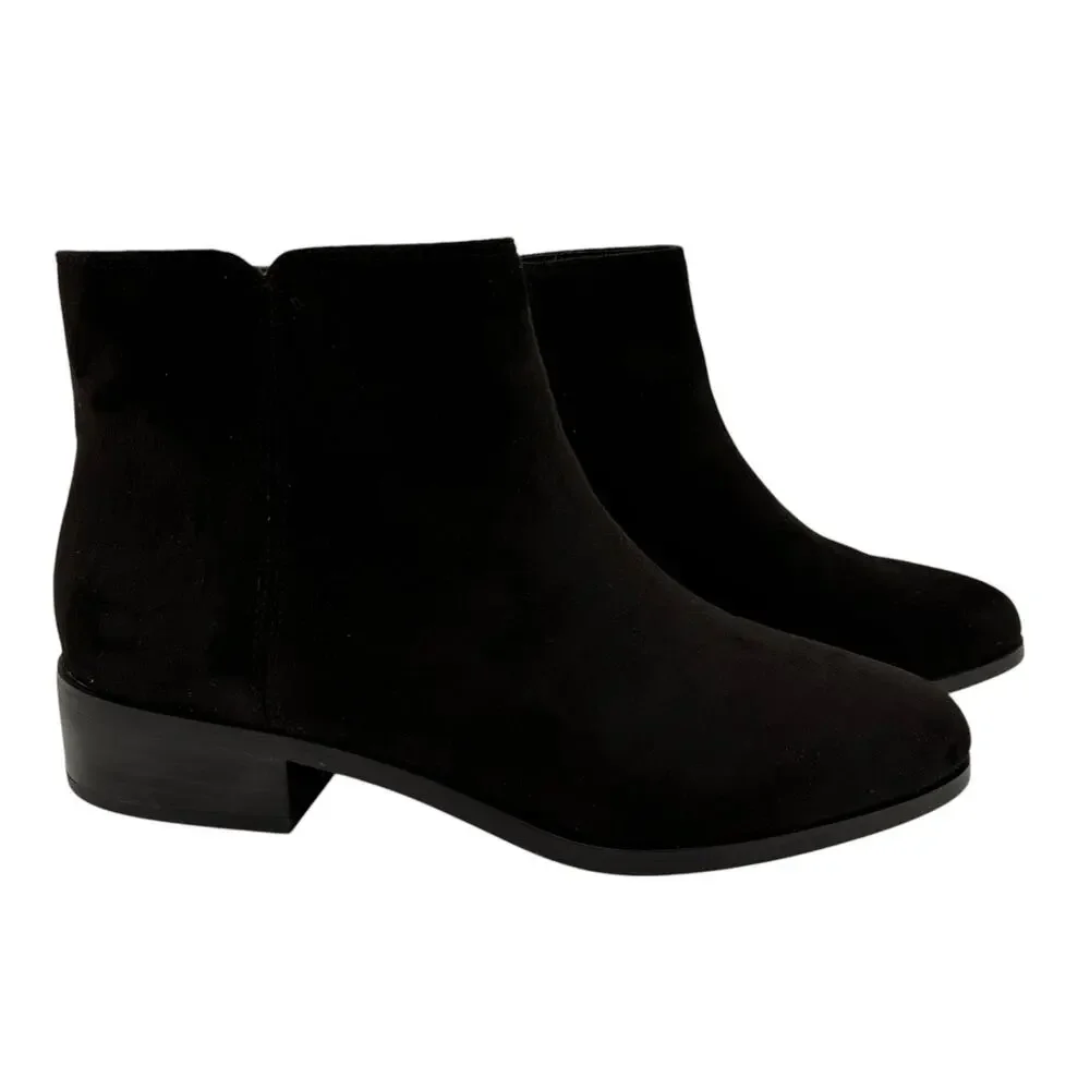 J. Crew Black Women's Suede ZipAnkle Booties Size 8